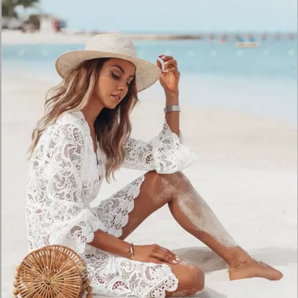 🔹 🆕 ↙️ FESTIVAL BOHO LACE DRESS - Picture 2 of 4